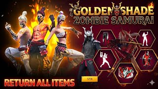 Golden Shade 🤩 Bundle Return Confirm 😱🔥 | Zombie Samurai Bundle👺Comeback Date 💀⚔️ | Free Fire Event 