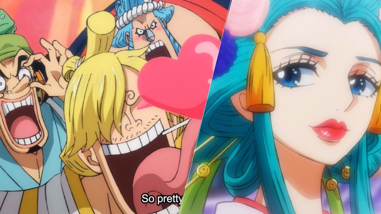 Sanji Ussop And Franky Reaction To Komurasaki One Piece