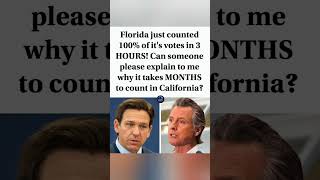 Florida counts fast—why does California take so long #Election #Florida #California