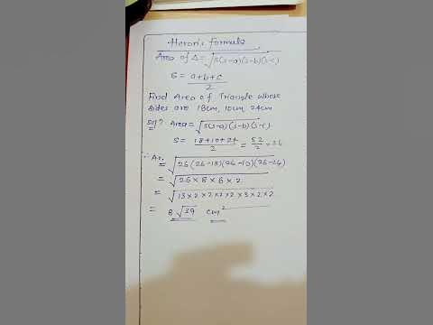 Herons formula class 9th - YouTube image.