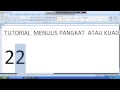TUTORIAL  MENULIS PANGKAT  ATAU KUADRAT PADA DOCUMENT MICROSOFT OFICE WORD