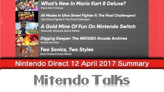 Nintendo Direct 12 April 2017 Summary 