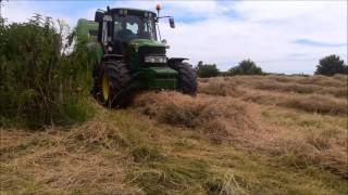 Getreide Ernte und Heuballen Pressen 2016 mit John Deere Maschienen