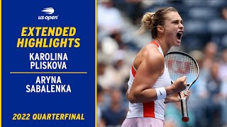 Karolina Pliskova vs. Aryna Sabalenka Extended Highlights | 2022 US Open Quarterfinal