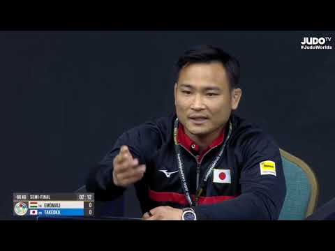 Takeshi TAKEOKA 🇯🇵 🆚 EMOMALI Nurali 🇹🇯,semi-final-66kg, World 🌍 Judo Championships Abu Dhabi 🇦🇪 2024