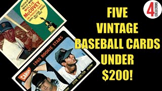 Five Vintage Baseball Cards for Under $200!!! (Mays, McCovey, Carlton & MORE!)