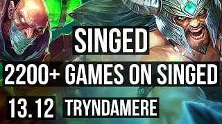 SINGED vs TRYNDA (TOP) | 6/1/8, 2200+ games, 2.0M mastery, Rank 7 Singed | EUW Master | 13.12