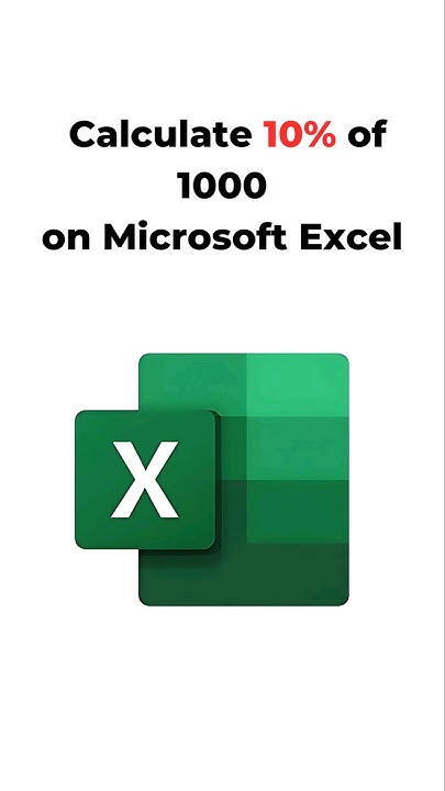 how-to-calculate-10-percent-of-1000-on-microsoft-excel-shorts