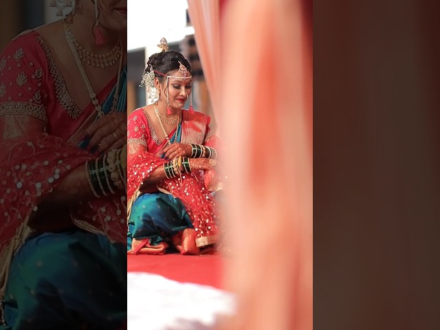 Mumbai chi Bay | Marathi wedding ritual | Marathi mulgi #bride #shorts #short #shubhutv class=