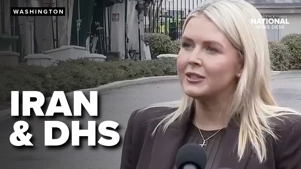 Leavitt talks Iran, new DHS Secretary in front of White House