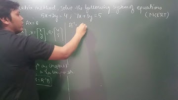 60. Determinants - Matrix Method to solve System of Equations - Example#1