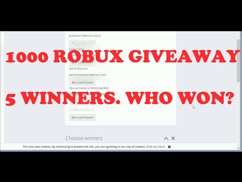 1000 Robux For 5 Winners This Week Who Won Ben Toys And Games Family Friendly Gaming And Entertainment - 1000 robux giveaway winner youtube