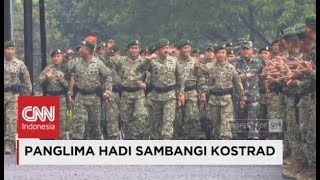 Sambangi Kostrad, Panglima TNI Disambut Mars Dharma Putra