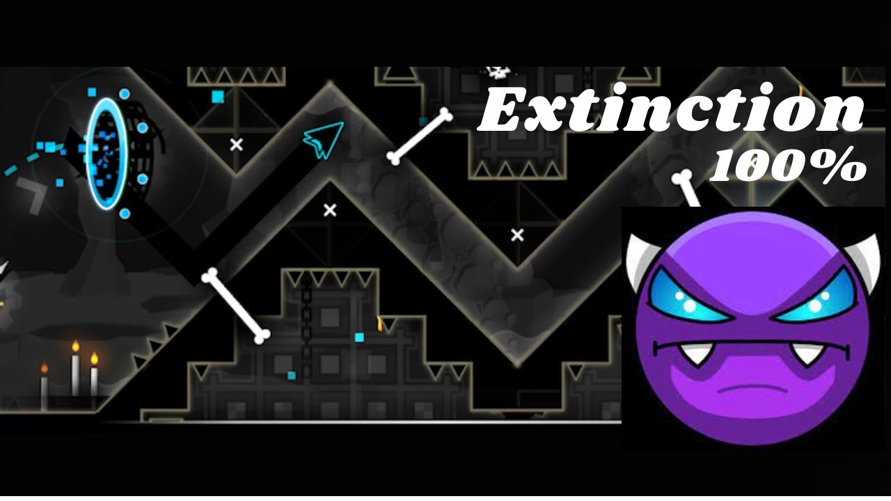I BEAT EXTINCTION (EASY DEMON BY HAON) -Geometry Dash- - YouTube