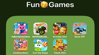 Clash Mini,Cut the Rope: Remastered,Team Umizoomi: Umi Numbers,Hot Wheels Race Off,Hot Wheels Unlim