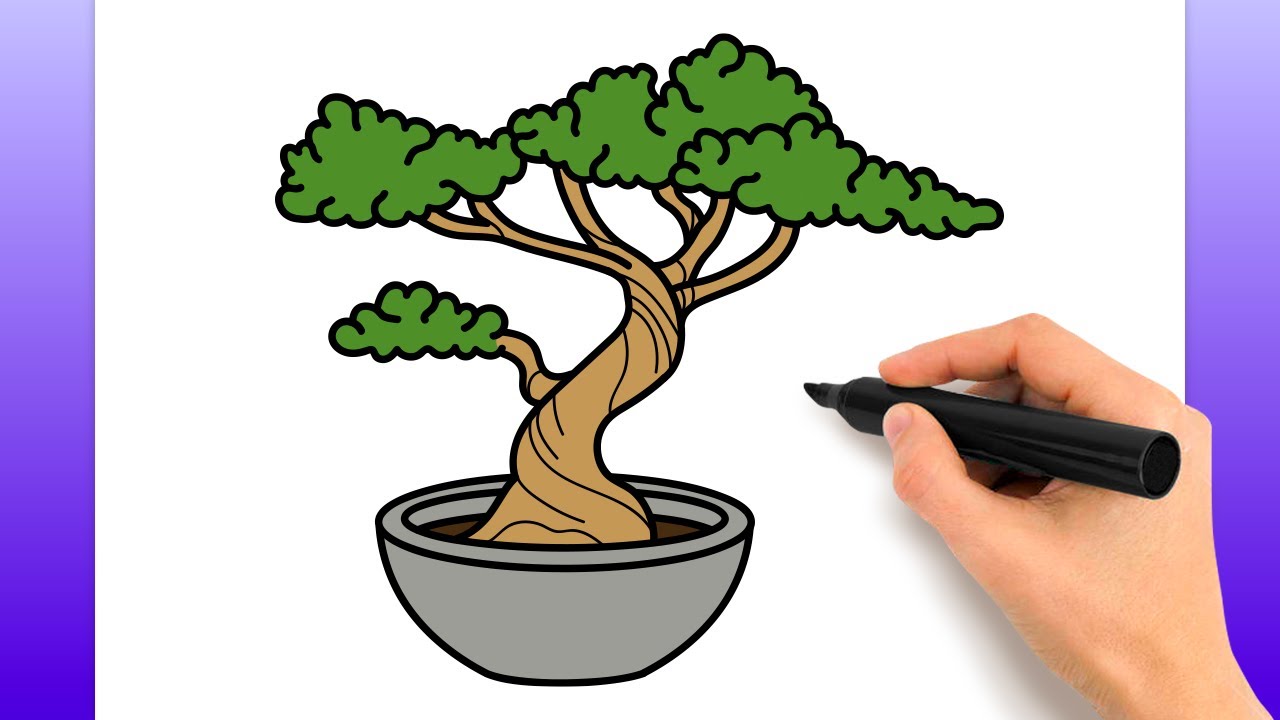 Cómo Dibujar Un Árbol Bonsai | Fácil Tutorial De Dibujo Paso A Paso -  thptnganamst.edu.vn