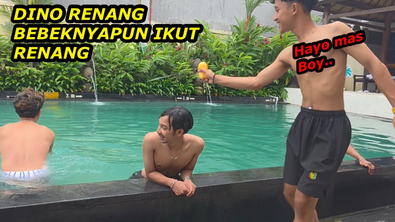 DINO RENANG BEBEKNYAPUN IKUT RENANG