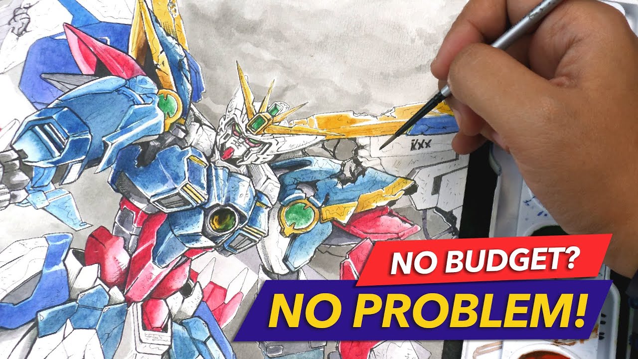 I CAN'T AFFORD A GUNPLA, SO I DREW ONE! (SPEED DRAWING)