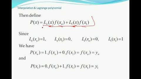 Numerical Analysis  7 Lagrange Video 1