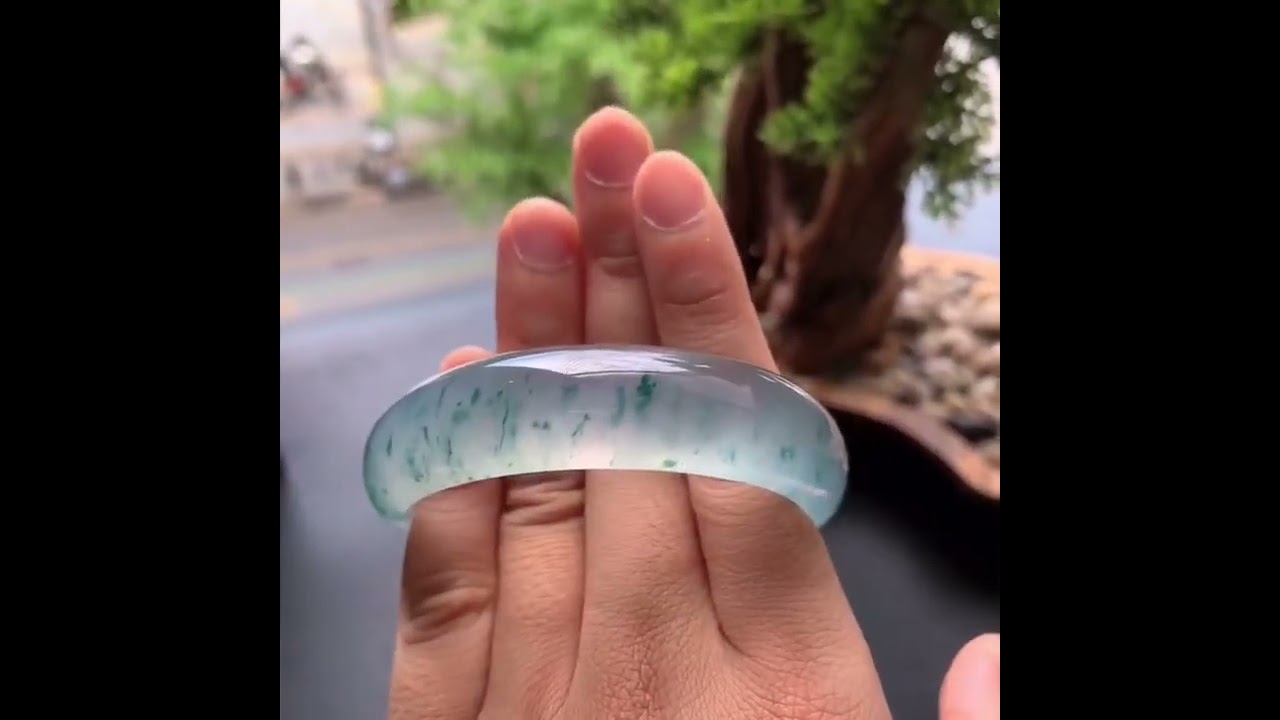 865612 玻璃飄花手鐲 56.8mm