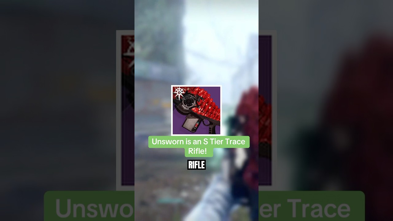 Unsworn is an S TIER TRACE RIFLE!  