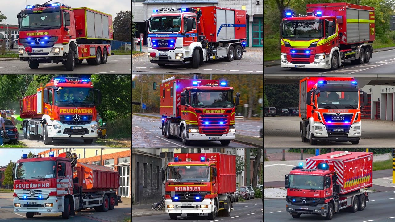 BEST OF WECHSELLADER EINSATZFAHRTEN | Verschiedene Feuerwehren aus ganz Deutschland auf Alarmfahrt!