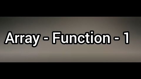 C Programming - Arrays and Functions 1 - Passing Arrays to functions