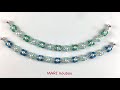 ２色のファイヤポリッシュで作る〜Made with two-colored fire-polished beads〜