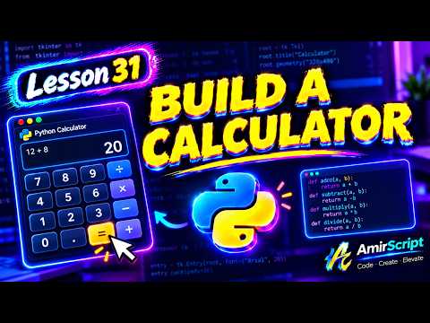 Python for Absolute Beginners - Lesson 31: Build a GUI Calculator (Full Course 2026)