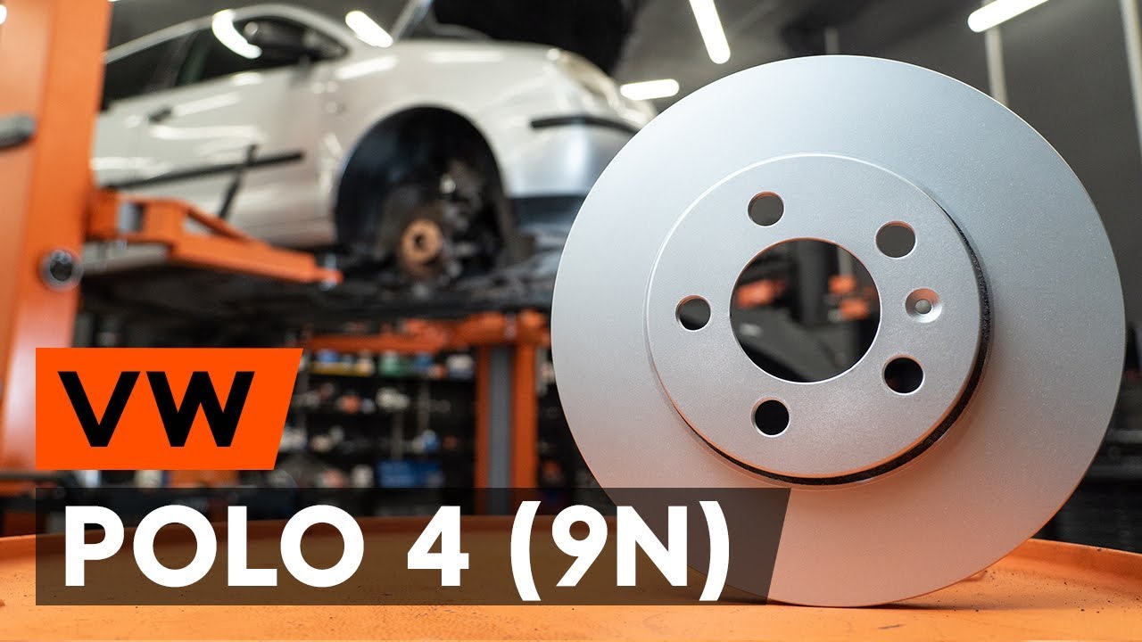 Как заменить передние тормозные диски на VW POLO 4 (9N) [ВИДЕОУРОК .