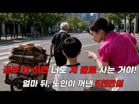 폐지 줍는 모습을 보며 “공부 안 하면 저렇게 된다”던 엄마… 제가 5천만 원을 기부하자 고개를 숙였습니다 ㅣ노후사연ㅣ감동사연 thumbnail