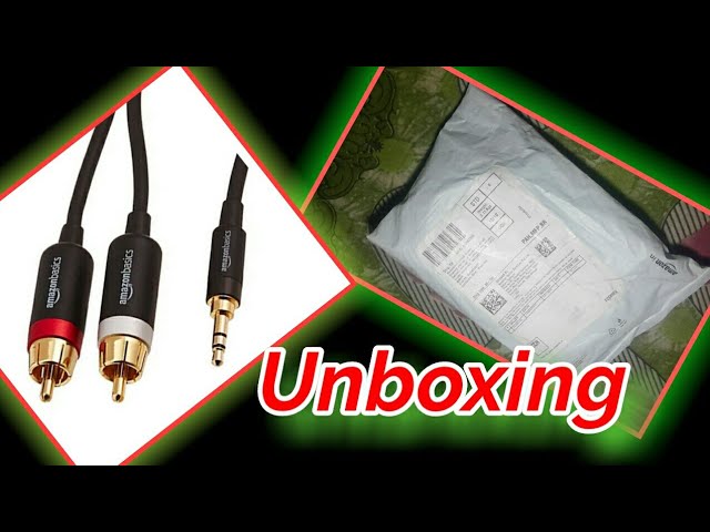 Amazon basic 3.5 mm jack to rca pin adapter unboxing