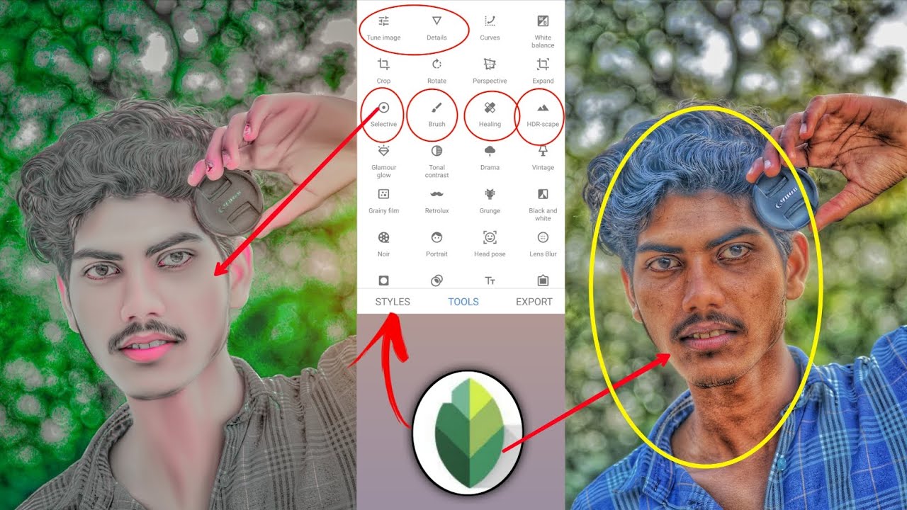 Snapseed 📷  editing tutorial 😜HDR face skin all problems😰😰 solve 