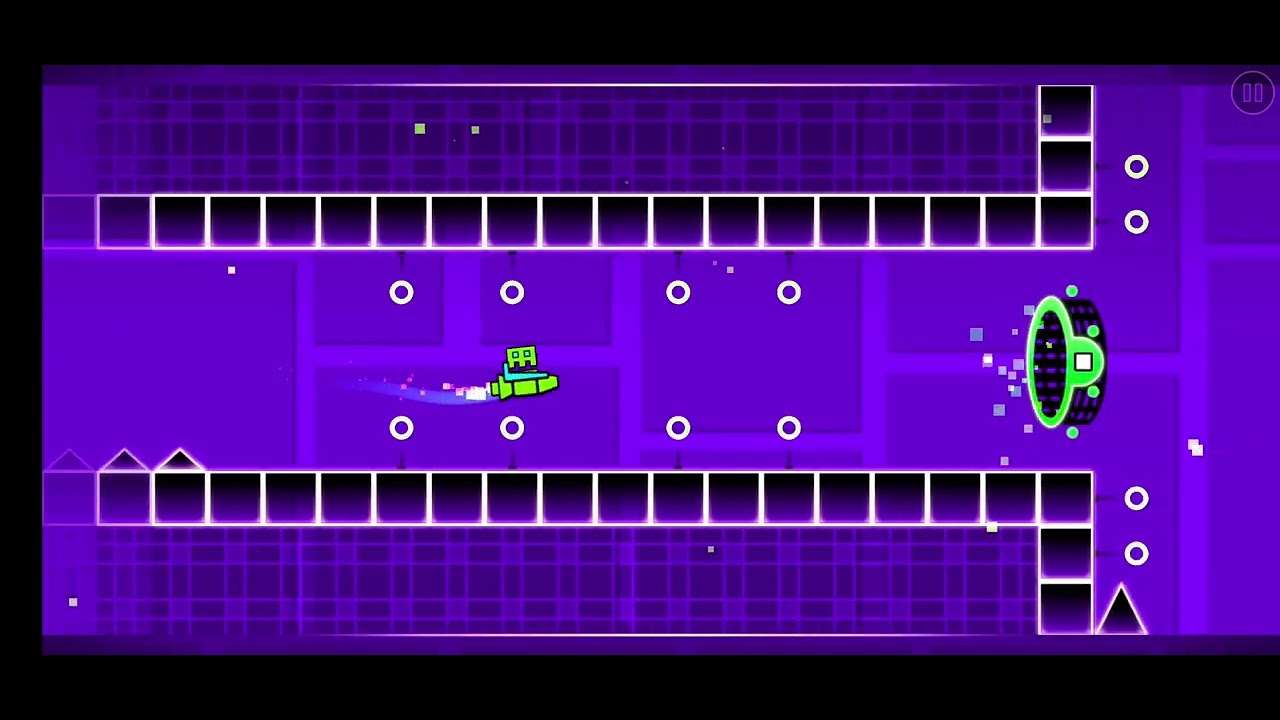 beating level 2 of geometry dash - YouTube