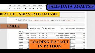 sales data analysis real world indian dataset, PART 2, loading dataset in python