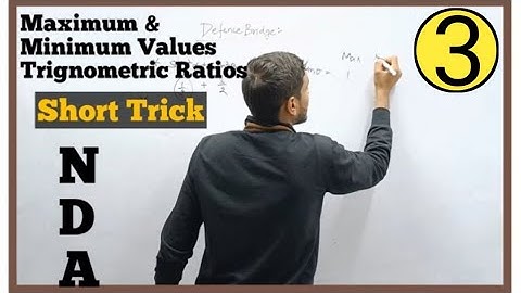 𝐌𝐚𝐱𝐢𝐦𝐮𝐦 & 𝐌𝐢𝐧𝐢𝐦𝐮𝐦 𝐕𝐚𝐥𝐮𝐞𝐬 𝐨𝐟 𝐓𝐫𝐢𝐠𝐨𝐧𝐨𝐦𝐞𝐭𝐫𝐲 𝐑𝐚𝐭𝐢𝐨𝐬 । maths tricks for NDA,AIRFORCE X-GROUP & NavyAA SSR