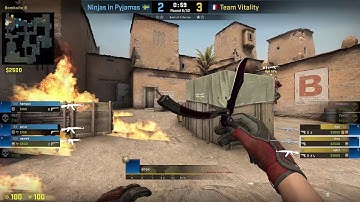CS:GO POV Demo Vitality Shox (22/10) vs NiP (de_dust2)
