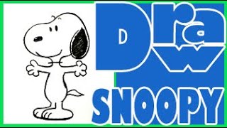 How to Draw Snoopy from Peanuts - Step-by-Step Tutorial - for kids and adults