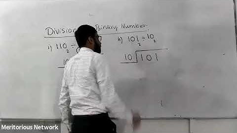 XI BUSINESS MATHS: Binary Numbers (Division of Binary Numbers)