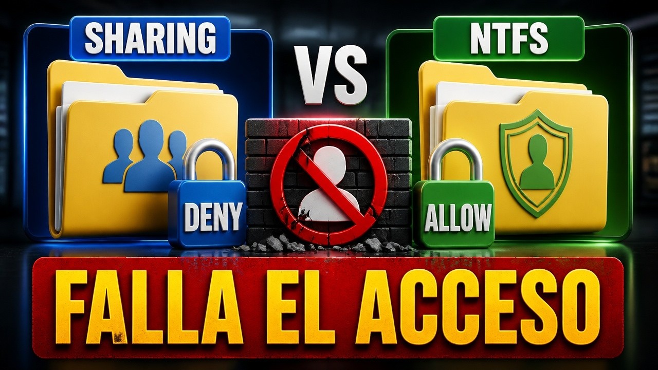 Diferencias clave: Permisos NTFS vs Sharing
