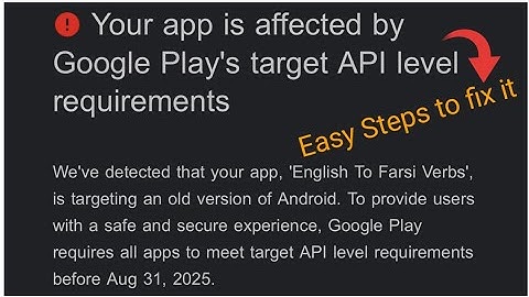 Your app is affected by google play