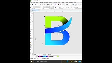 Creative B Logo Design in CorelDRAW #shorts #coreldraw