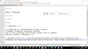 Paragraph HTML code Tutorial In Urdu