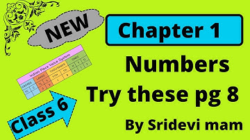 6th maths Term 1 Chapter 1(Numbers) try these pg 8 TN class 6 by sridevi mam explained in Tamil