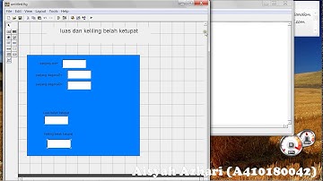 Keliling dan luas belahketupat dengan gui matlab