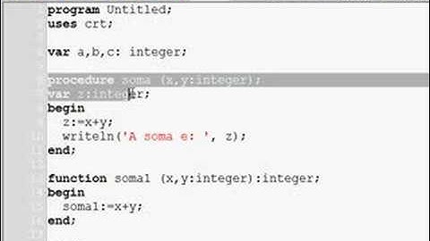 Pascal -3.1- procedimentos e funções