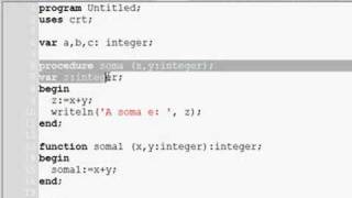 Pascal -3.1- procedimentos e funções