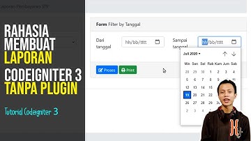 Tutorial Membuat Filter Laporan  Codeigniter  3 Tanpa Plugin