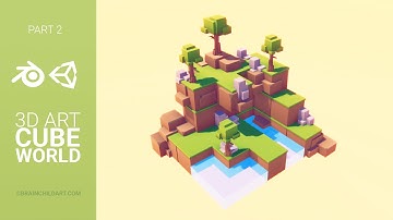 [Blender & Unity] Playful, Simple & Clean 3D Game Art ( Lowpoly 3D Environment ) Game Ready (PART 2)
