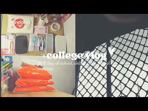 college vlog• shopee school supplies, online class, being productive + creative introduction | Mille